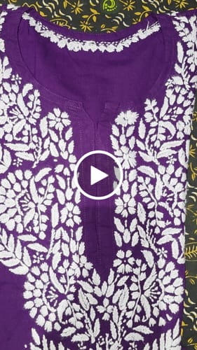 Customer video review of Rahaa Deep Purple Long Rayon kurta