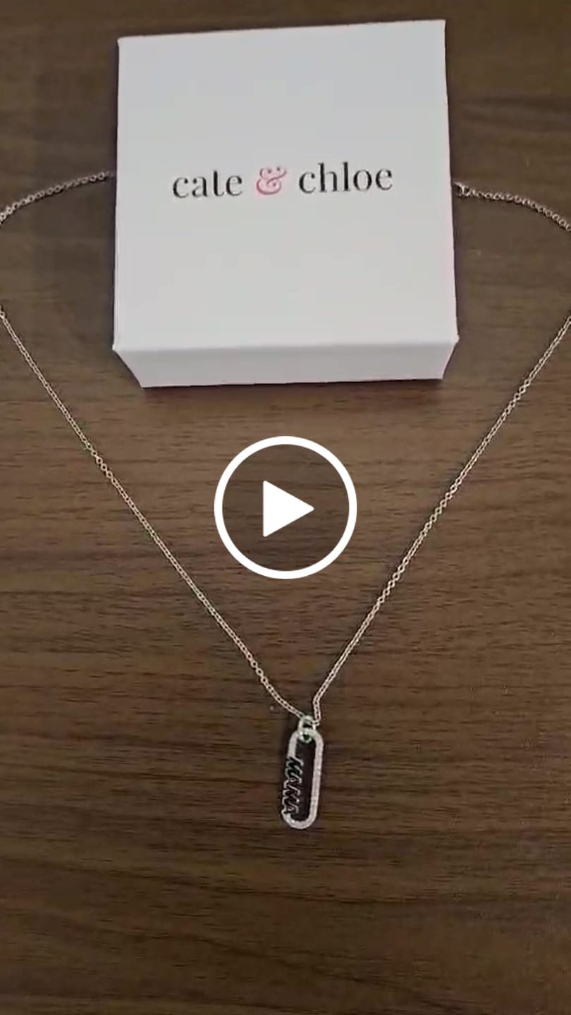 Customer video review of Mom 18k White Gold Plated Necklaces with Swarovski Crystals and Message Card