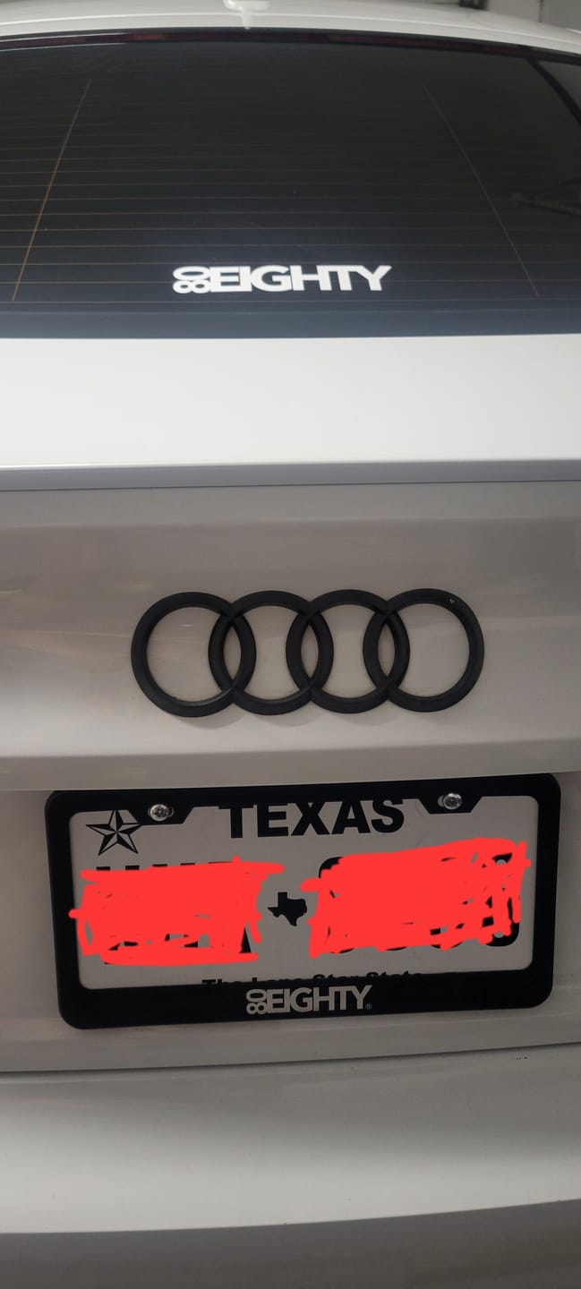 Customer photo review of 80Eighty® License Plate Frames (2 Pack)