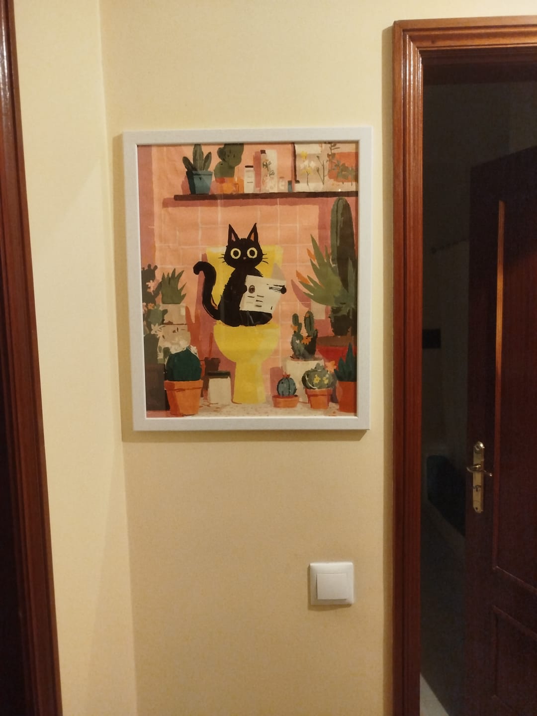 Customer photo review of The black cat on the toilet | Paint by Number