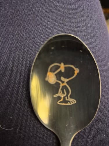 Customer photo review of Snoopy Stainless Steel Spoon