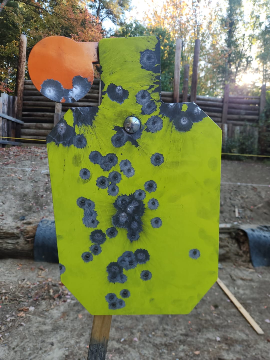 Customer photo review of Double T-Shaped Base Stand + Mounting Kit + 12" X 20" Hostage Target