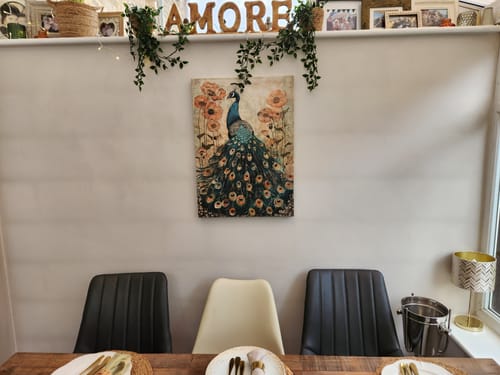 Customer photo review of Enchanted Peacock Print