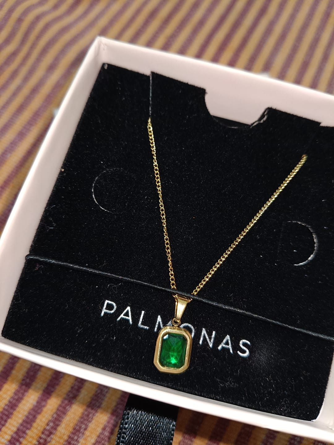 Customer photo review of Everyday Exquisite Green Stone Gold Necklace