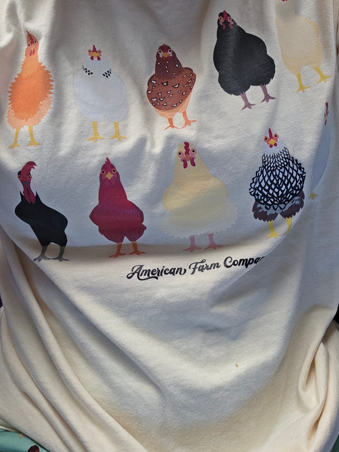 Customer photo review of AFC Chickens Ivory Tee