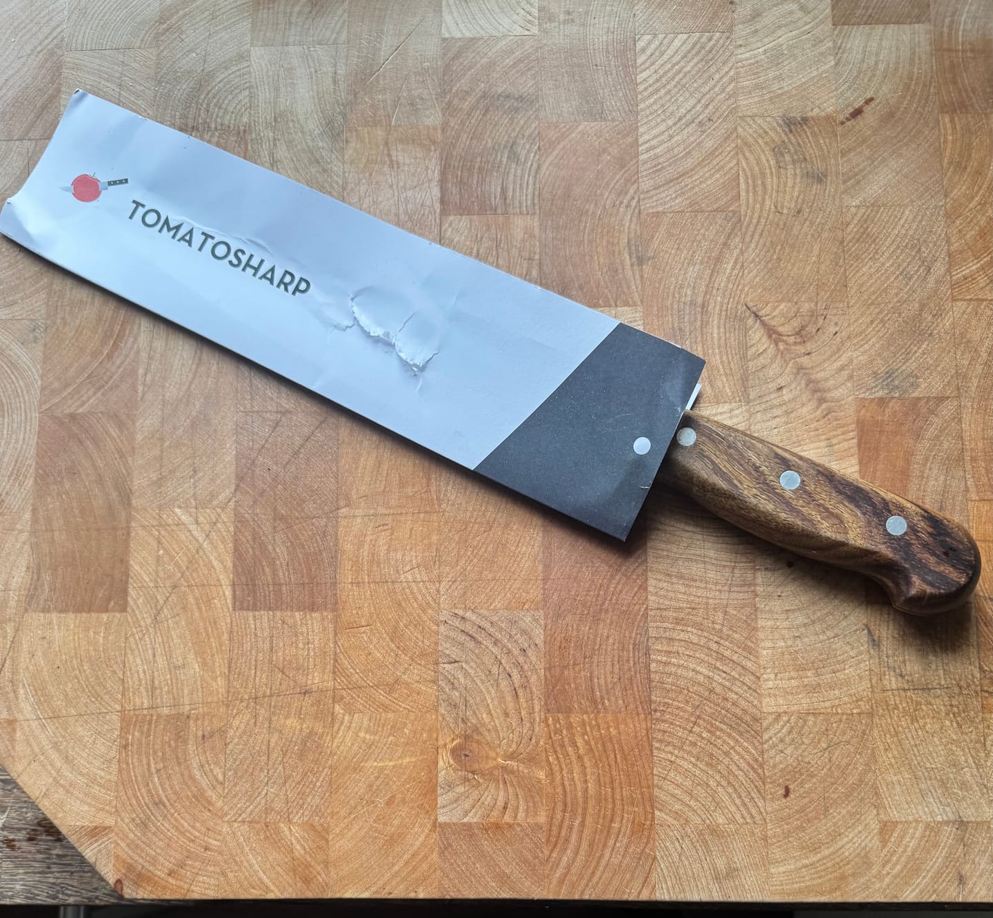 Customer photo review of Knivsliping per post