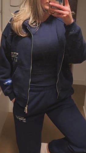 Customer photo review of LABEL CUFFED SWEATPANTS NAVY