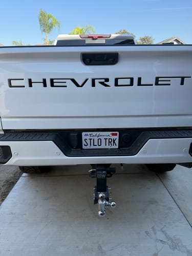 Customer photo review of 1994-2011 CALIFORNIA LICENSE PLATE - WHITE WITH BLACK TEXT 6"x12" (156.5mm x 305mm)