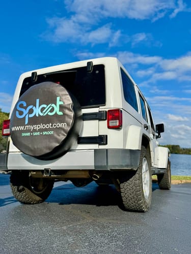 Customer photo review of Custom Spare Tire Cover for Jeep, RV, Bronco Camper, Trailer, & More