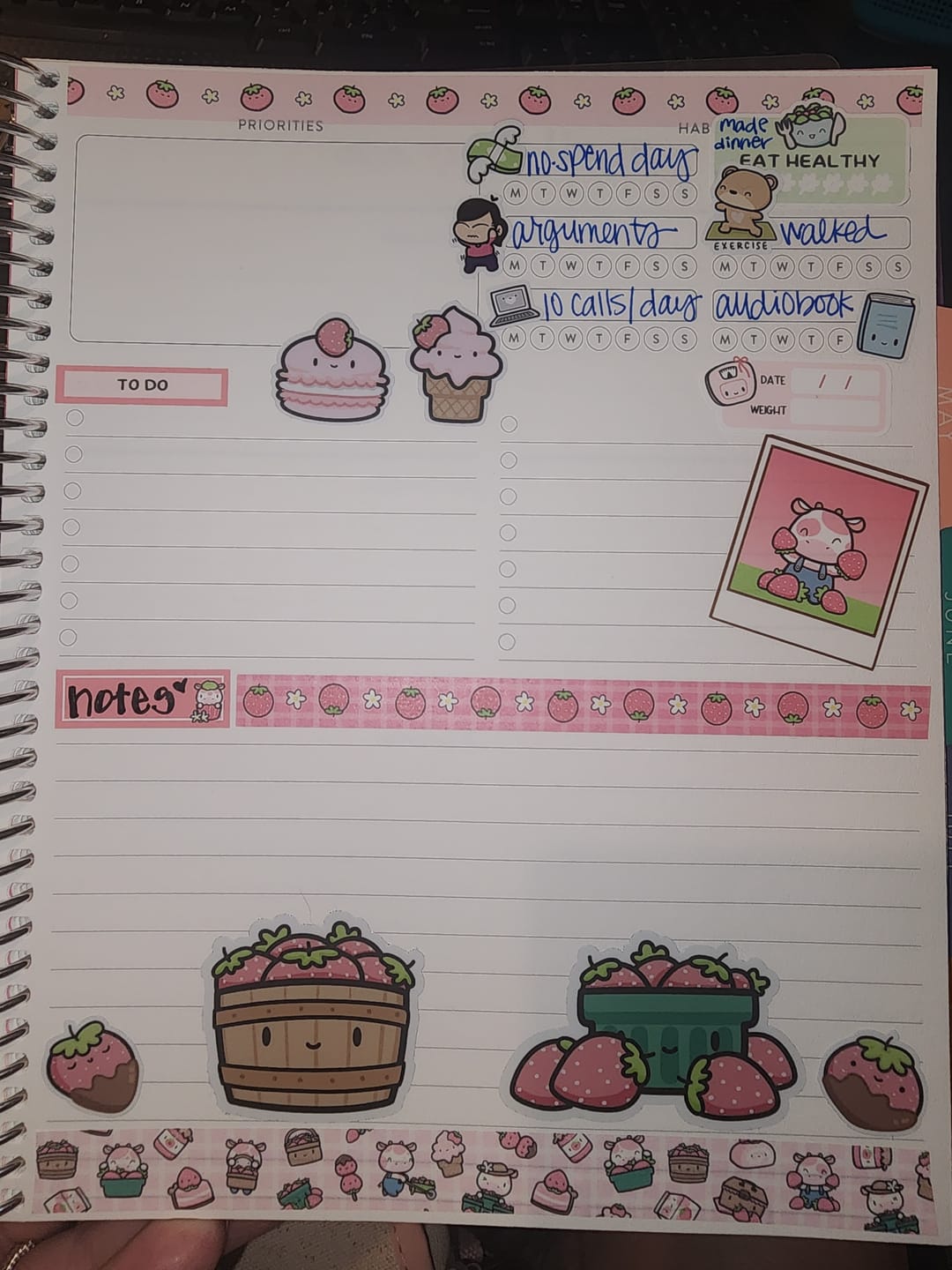Customer photo review of Strawberry Snackies Sticker Sheet