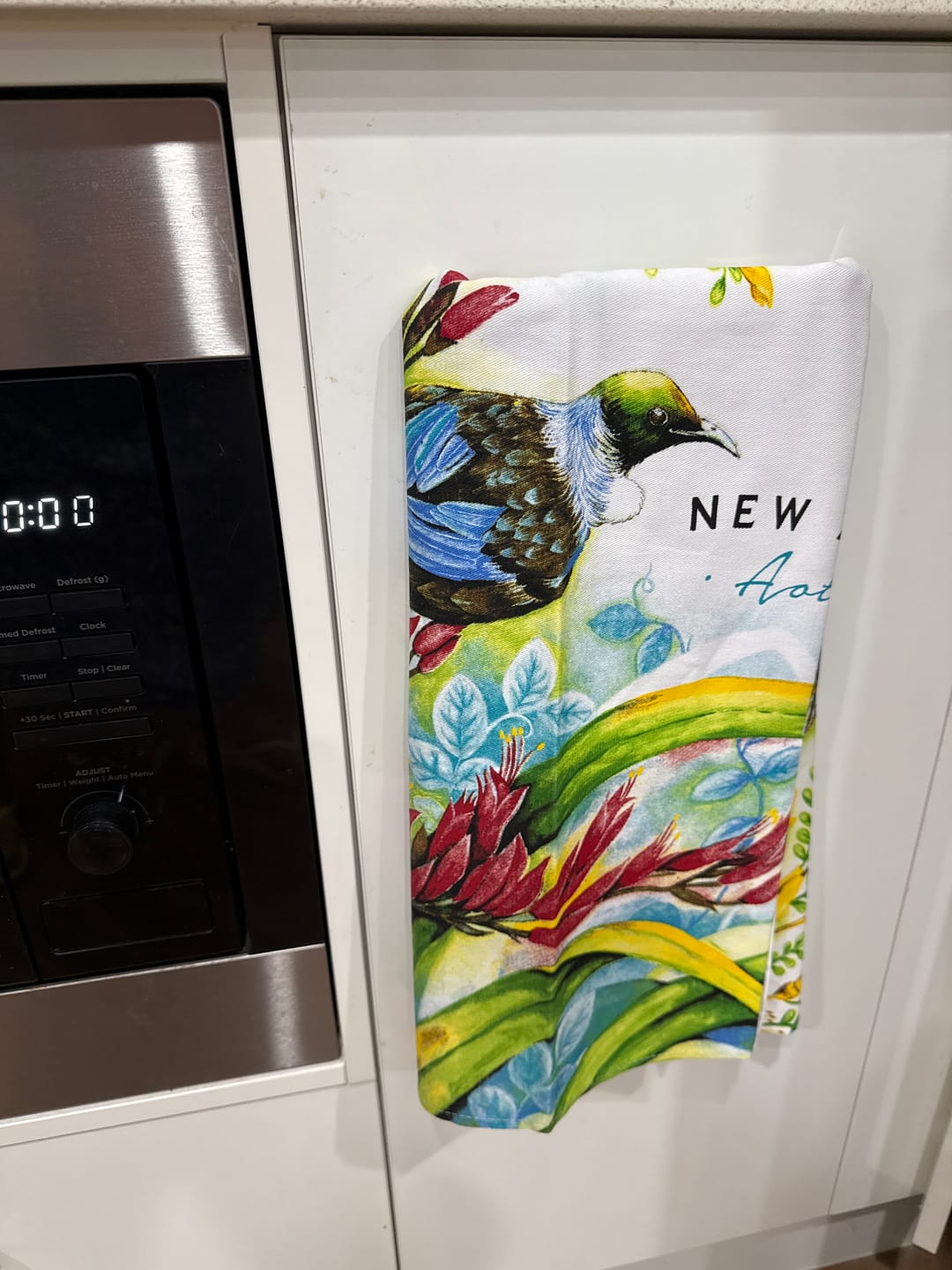 Customer photo review of Gorgeous NZ Birds Tui Fantail Kowhai and Flax Teatowel