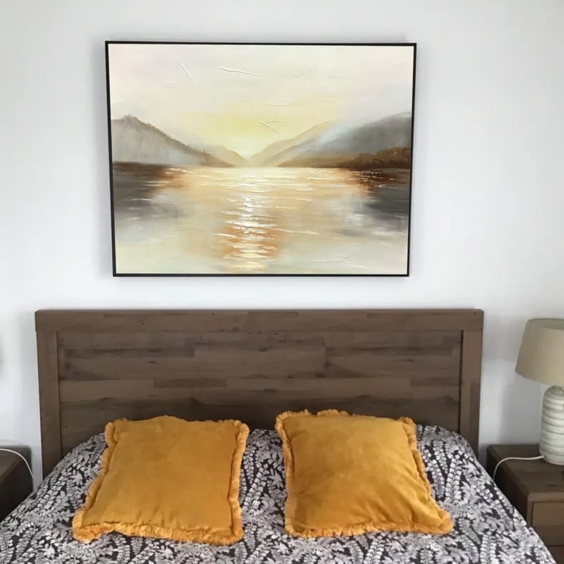 Customer photo review of Abstract Ocean And Sky Textured Canvas Art # OC012