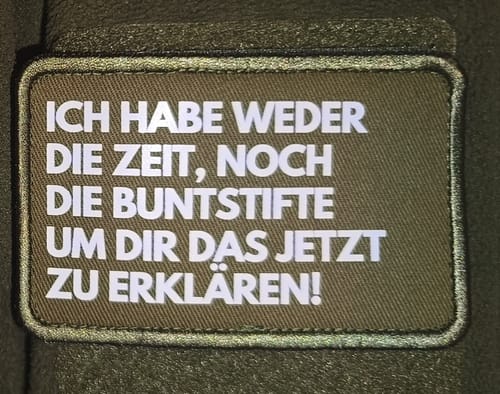 Customer photo review of Klettpatch 10 x 6.5cm - Keine Buntstifte