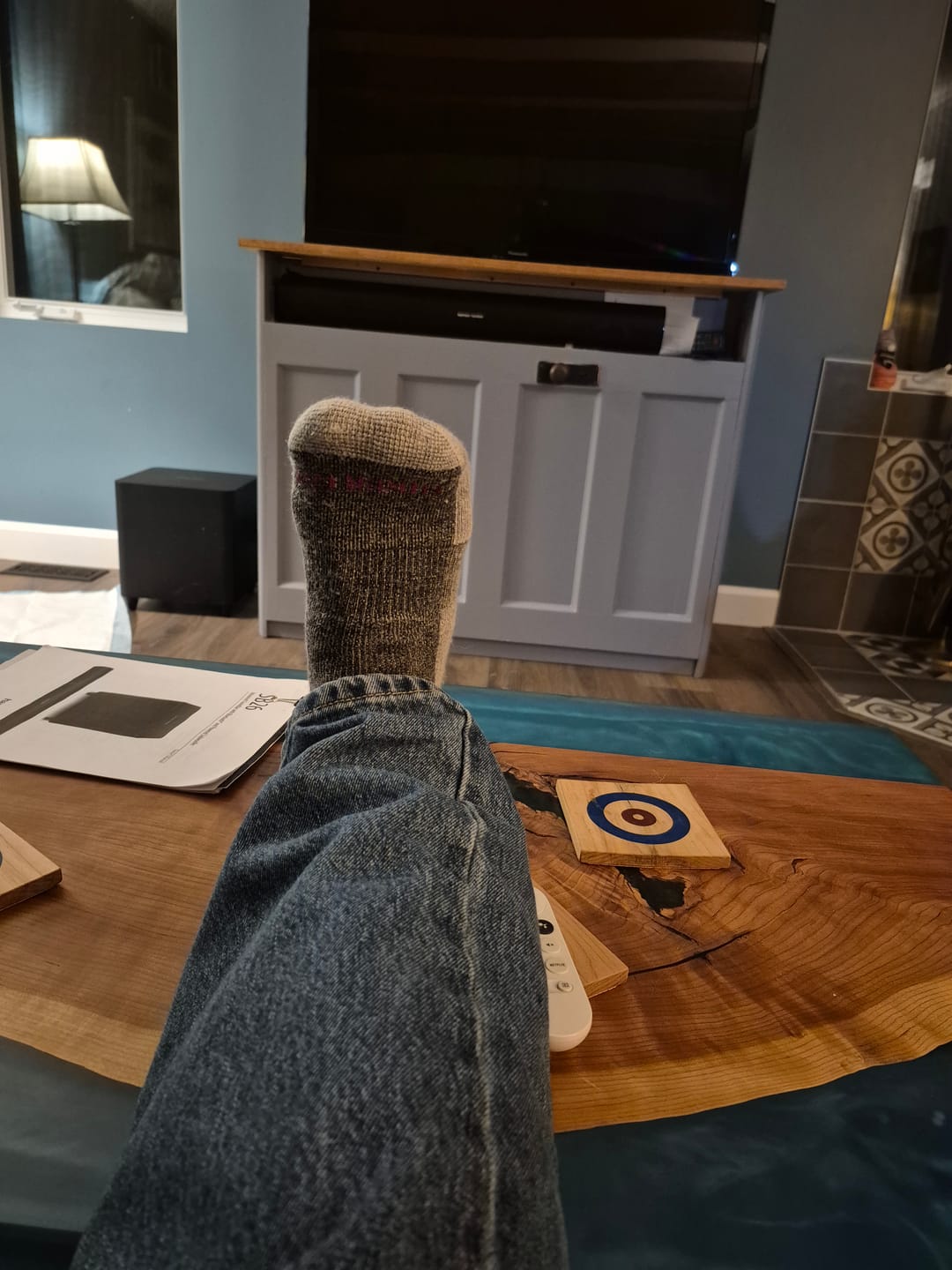 Customer photo review of J.B. Field's "Hiker GX" 74% Merino Wool Hiking Crew Sock - DOORCRASHER (LARGE)