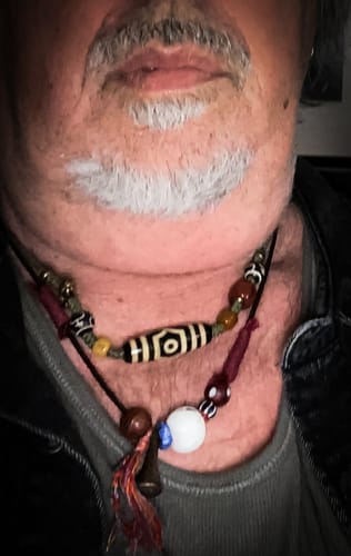 Customer photo review of Tibetan Guardian Yak Bone Necklace