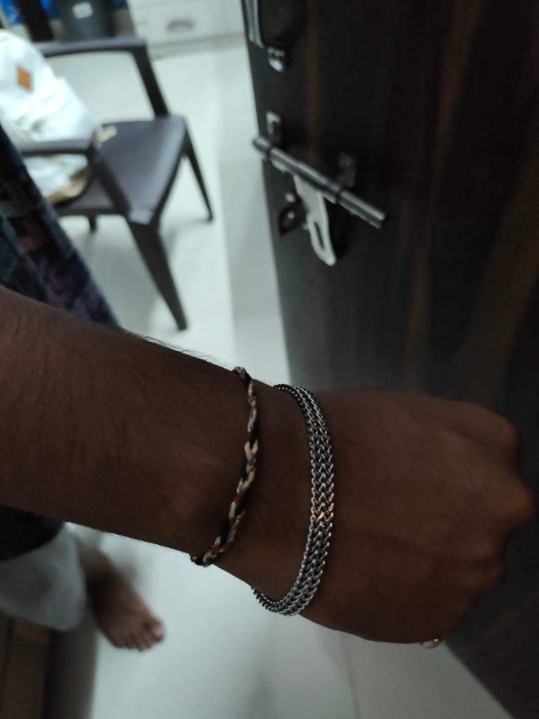 Customer photo review of Delicate Silver Chain Bracelet