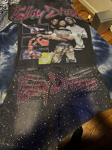 Customer photo review of Vale Forever Iced Out Jorts Black