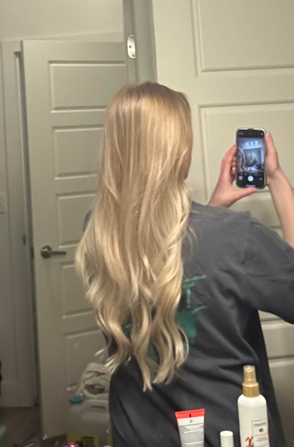 Customer photo review of [Pre Order] 6x6 Inches Virgin Human Hair Toppers Fishnet Base Ombre Blonde #8C/60