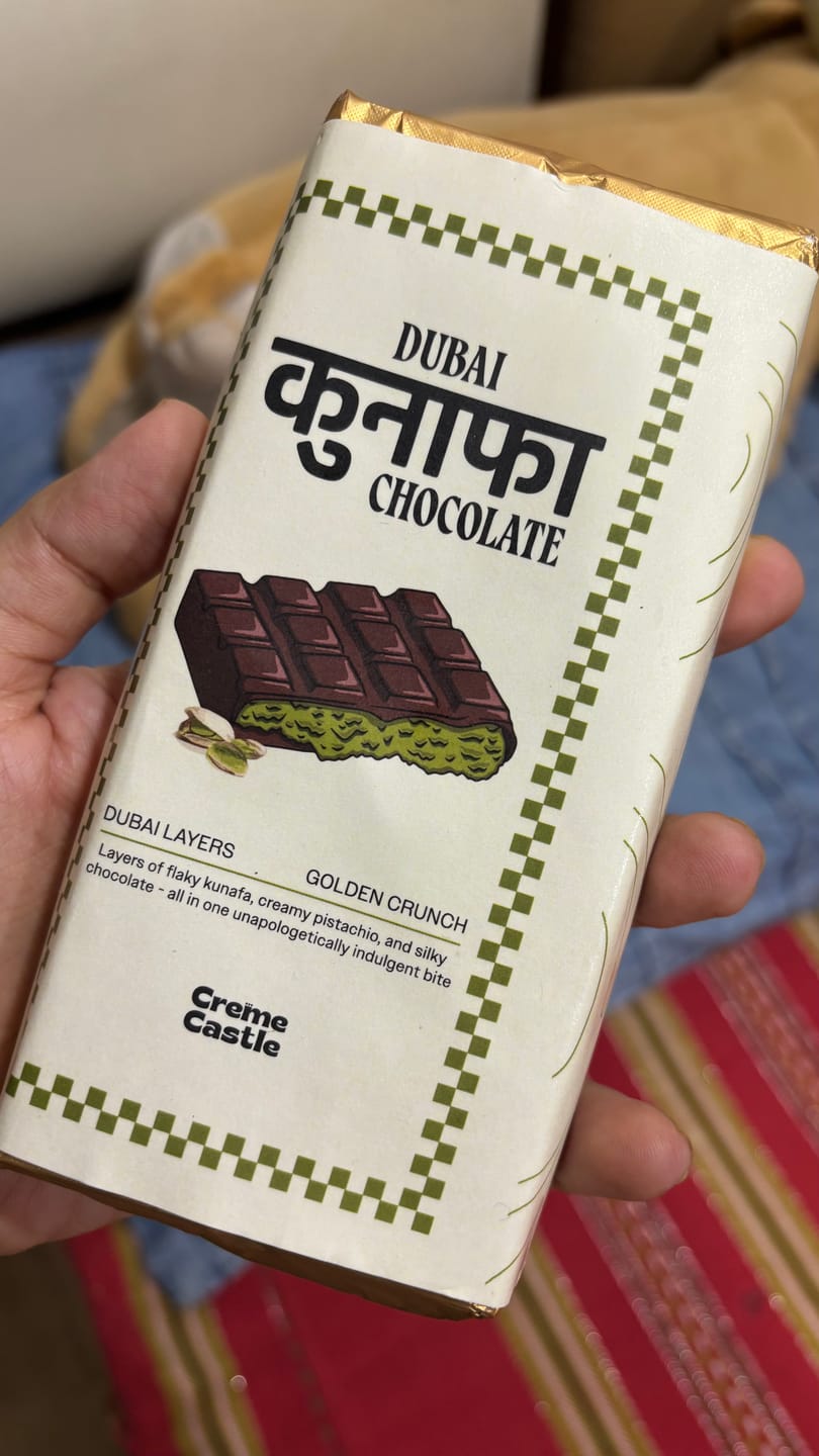 Customer photo review of Dubai Viral Kunafa Chocolate Bar