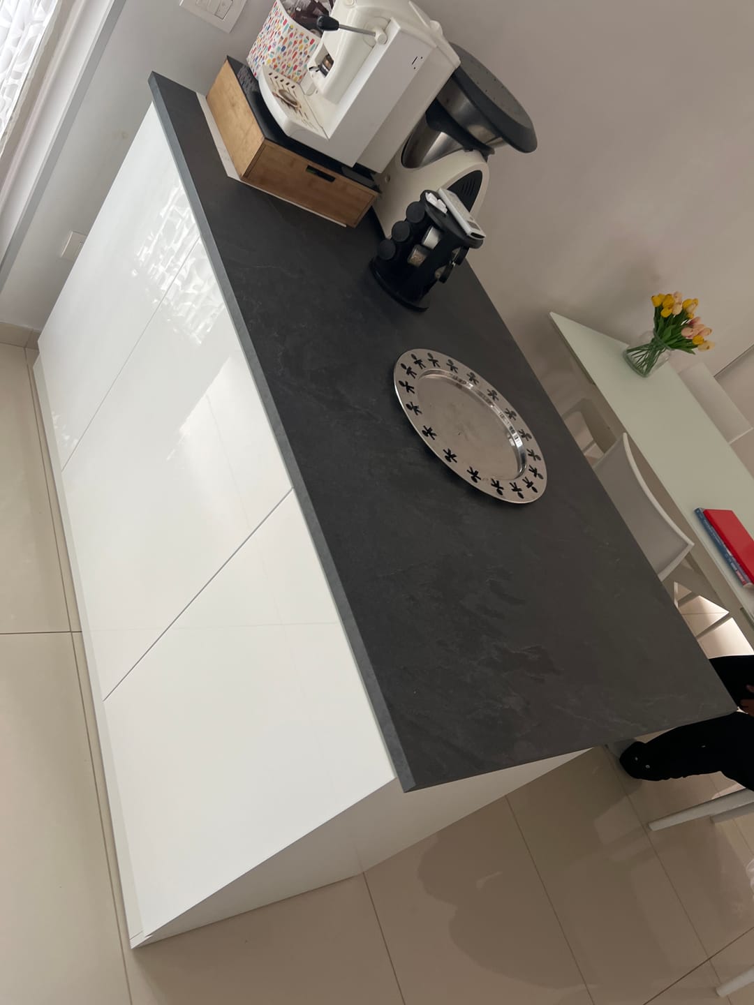Customer photo review of Isola Cucina SOLE 3 Ante – Bianco Lucido/Report, 155x90x90 cm, Made in Italy