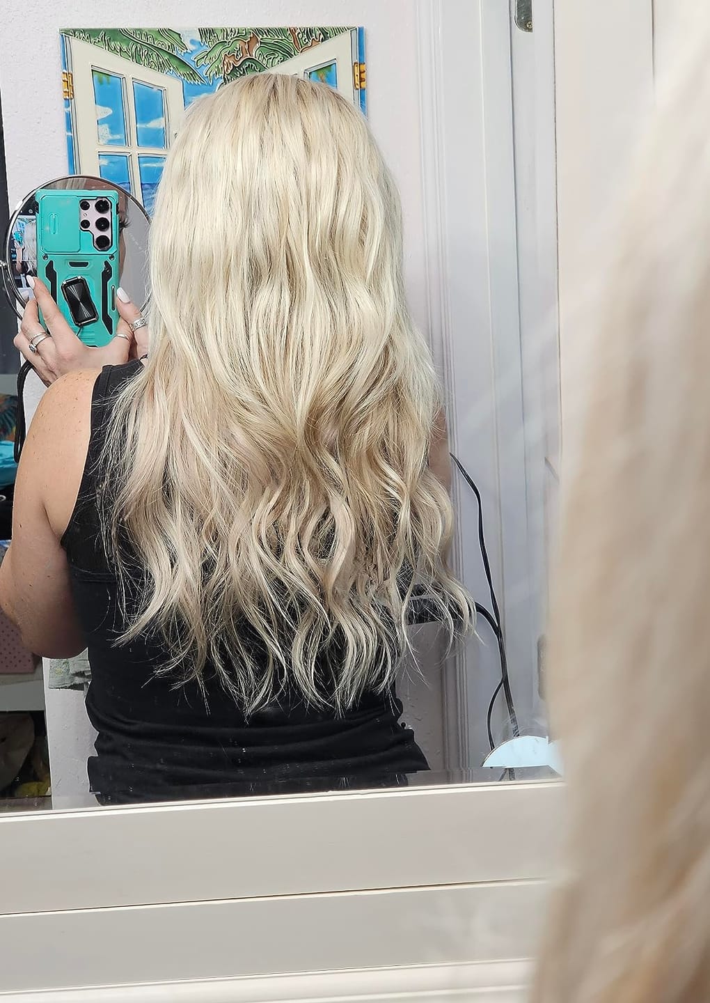 Customer photo review of Best Pre Bonded Human Hair Extensions K Tip 100% Virgin Human Hair White Blonde (#60)