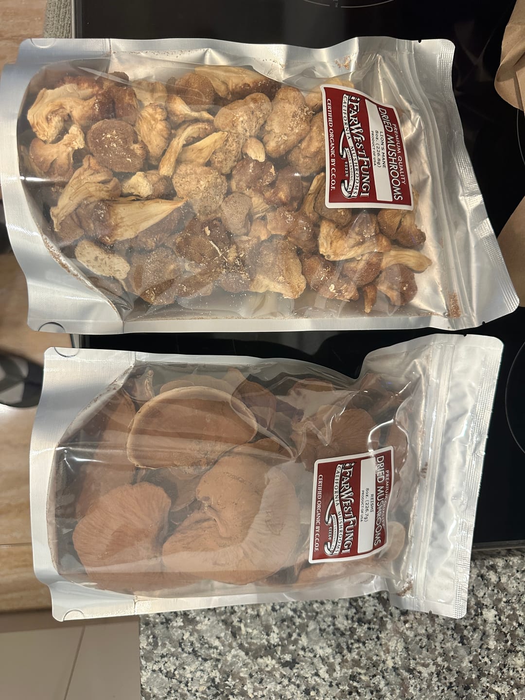 Customer photo review of Dried CCOF Organic Reishi