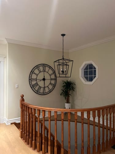 Customer photo review of 48" Black Roman Numeral Wall Clock