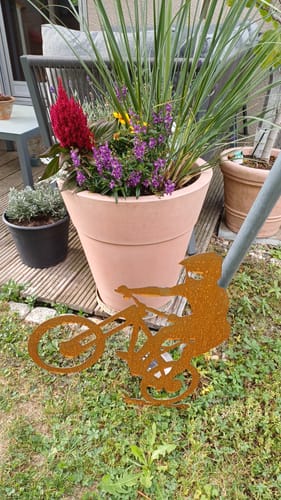 Customer photo review of Gartenstecker Mountainbiker