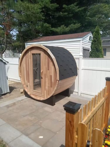 Customer photo review of Smartmak® 2 People Barrel Sauna Kit - Barrel 1