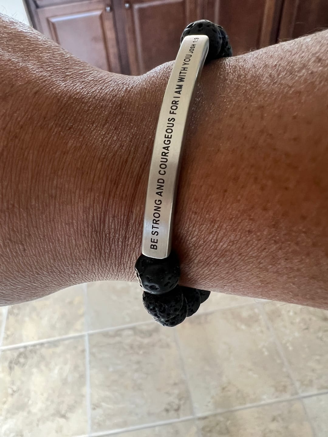 Customer photo review of BE STRONG AND COURAGEOUS FOR I AM WITH YOU JOSHUA 1:9 - Mens Collection