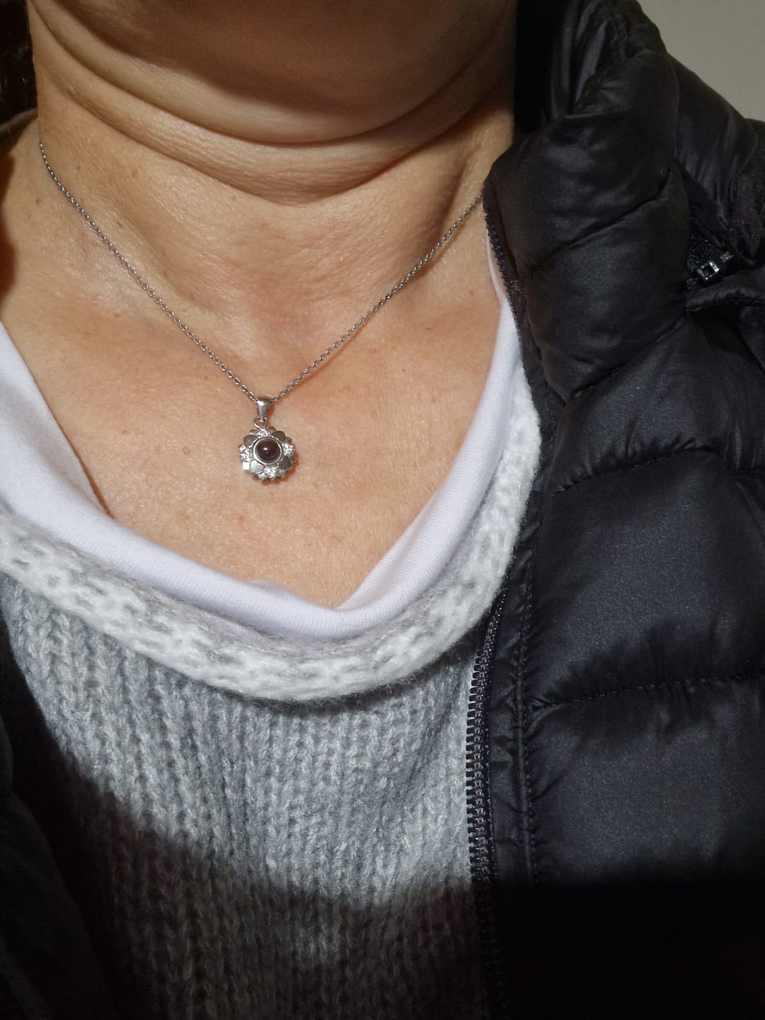 Customer photo review of Halo Photo Necklace