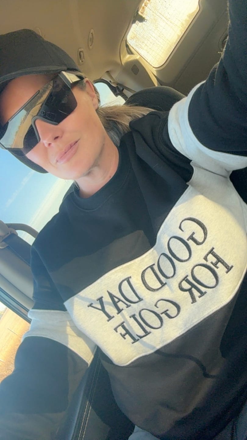 Customer photo review of Good Day for Golf Crewneck