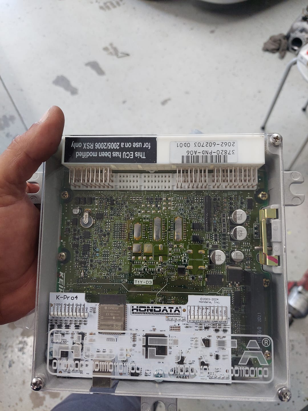 Customer photo review of Hondata Kpro V4 K For 05-06 RSX With Jumper Harness