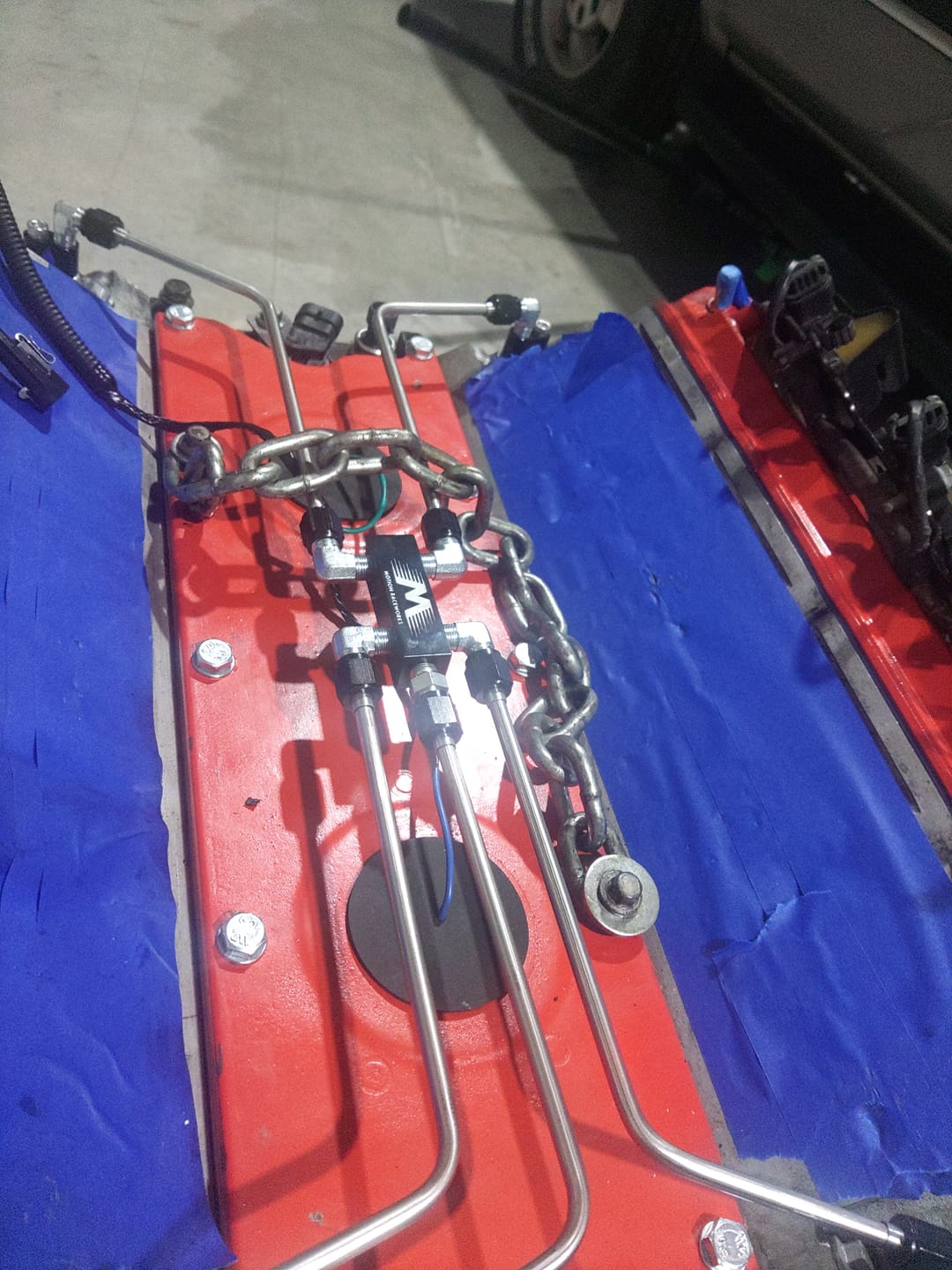Customer photo review of Motion Raceworks LS Stainless Coolant Crossover Steel Steam Vent Kit 10-10005