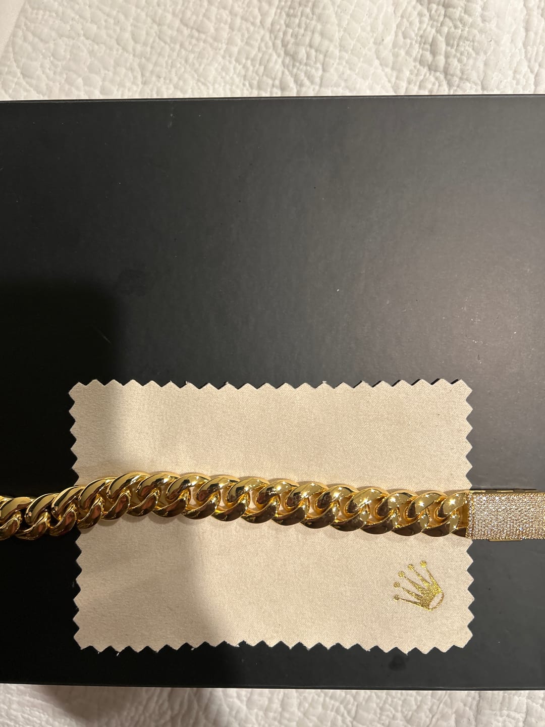 Customer photo review of 10mm-20mm Solid Iced Clasp Miami Cuban Bracelet