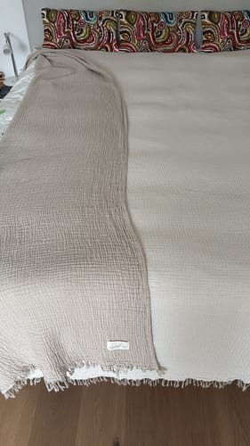 Customer photo review of Serenity Soft Muslin Quilt - Beige