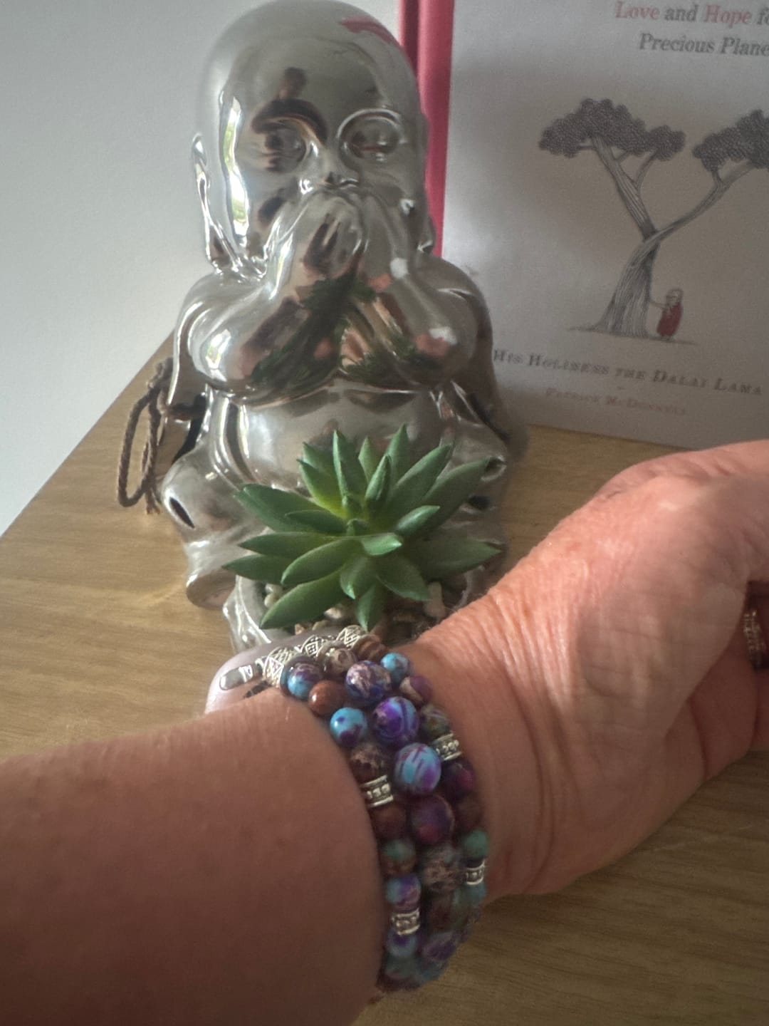 Customer photo review of Intense Jasper Stretch Apple Watch Strap