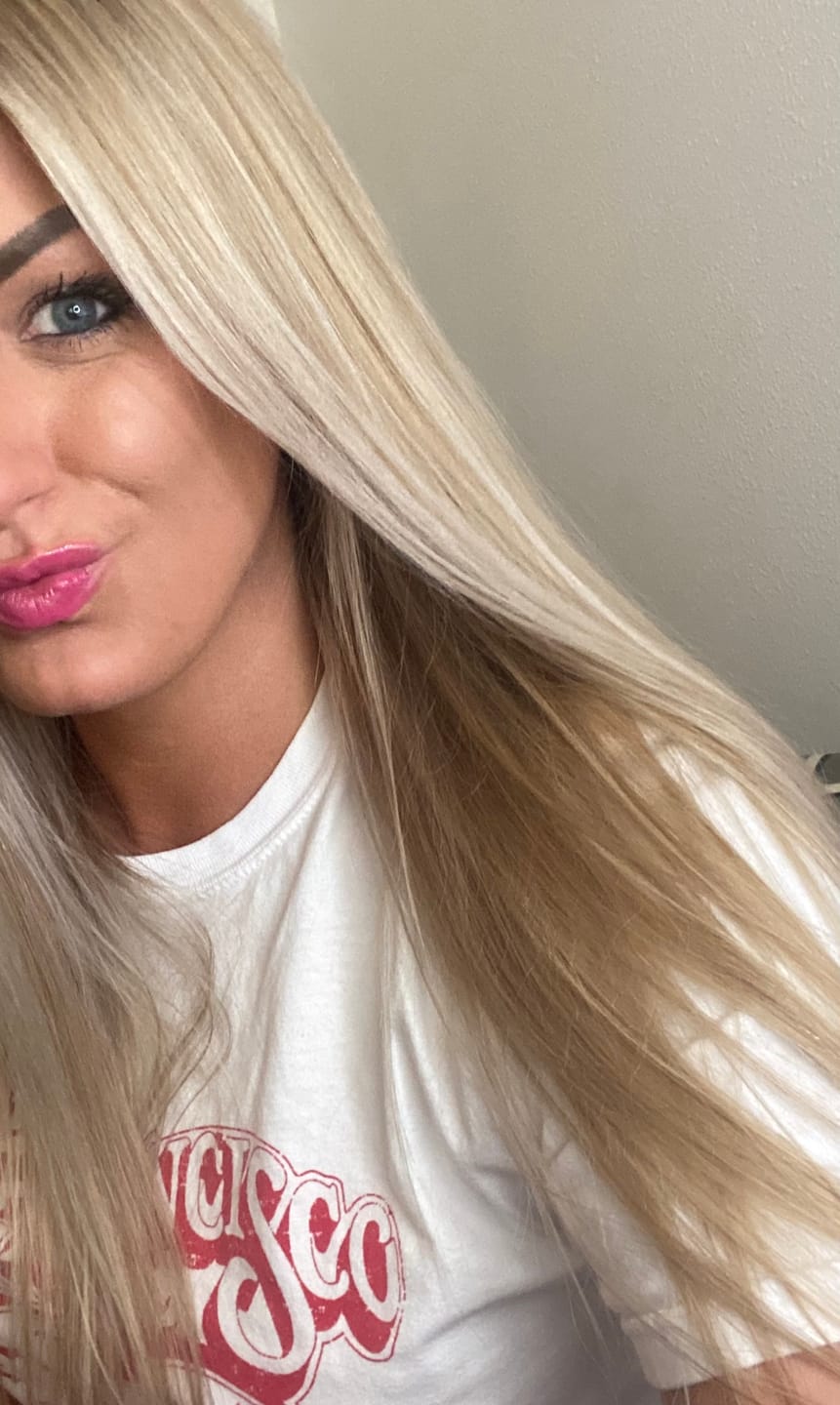 Customer photo review of 6x7 Inches Virgin Human Hair Toppers Mono Base Blonde Highlights #P16/22