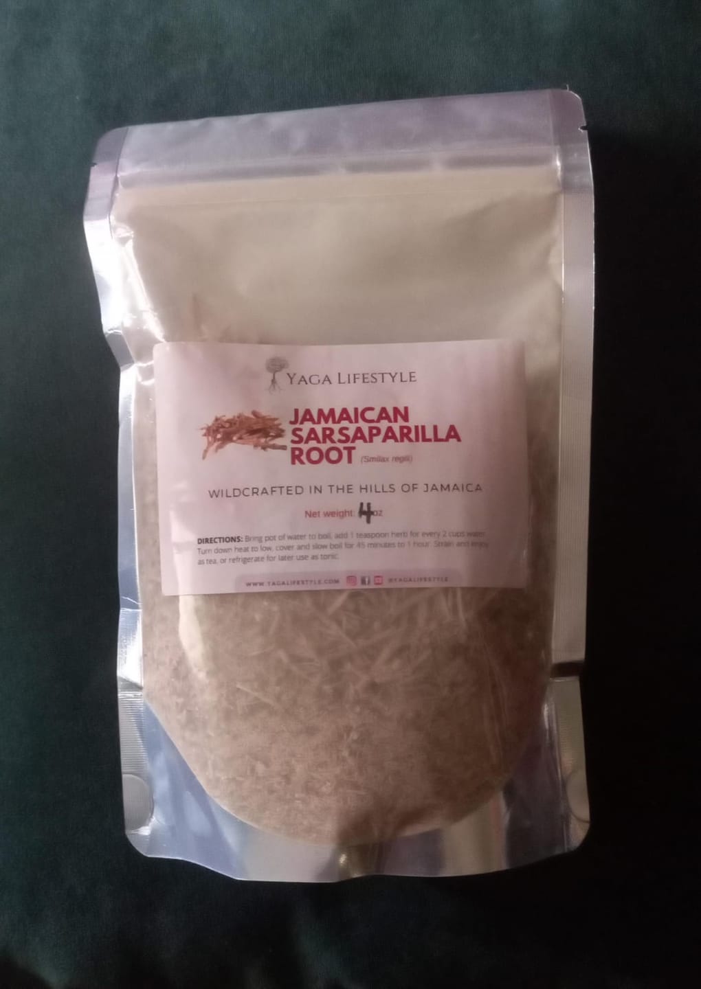 Customer photo review of Jamaican Sarsaparilla Root (Coarse Powder)