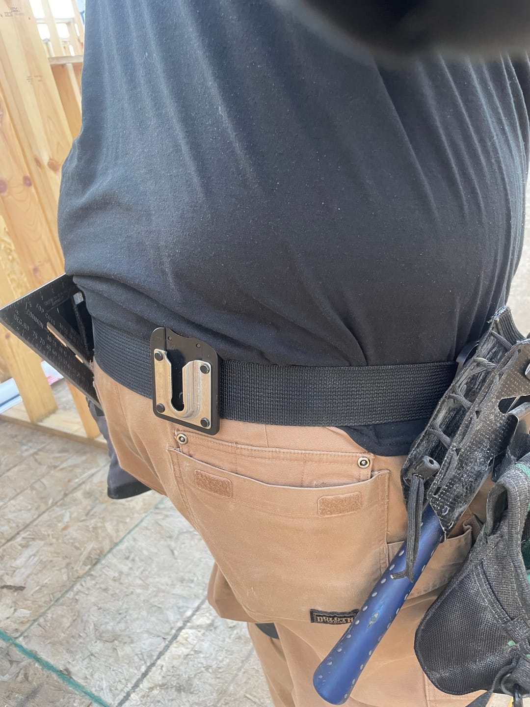 Customer photo review of Jolly Roger | Clip-On Hammer & Tool Holster