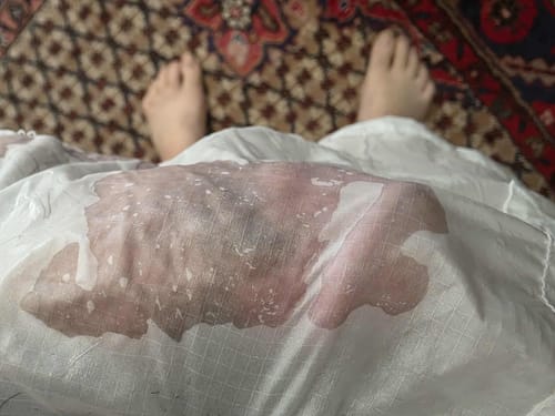 Customer photo review of Men's Non-Lined Translucent Sexy Beach Shorts