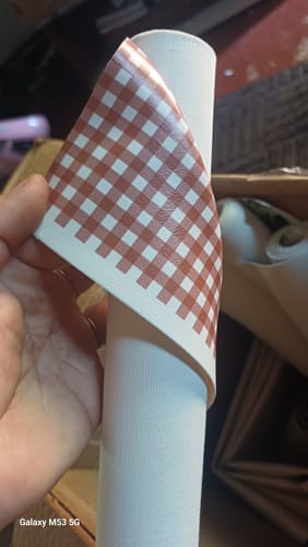 Customer photo review of SINTETICO XADREZ SEVILLE BRANCO FERNANDA GAMA 0.8MM FUNDO MALHA COR MARROM