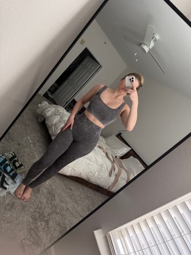Customer photo review of Leggings Seamless Marble Gray