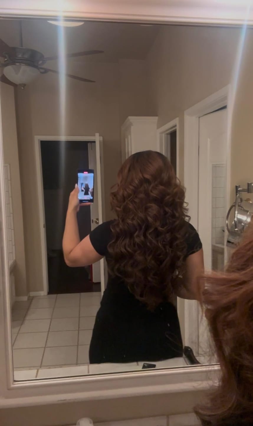 Customer photo review of 6x7 Inches Virgin Human Hair Toppers Mono Base Medium Brown #4