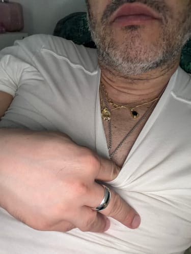 Customer photo review of Solitaire Necklace - Gold Onyx