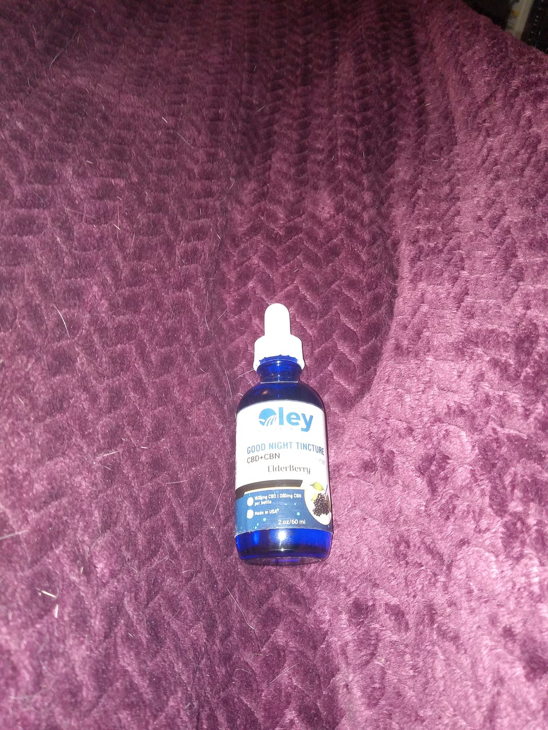 Customer photo review of Good Night Tincture for Sleep - CBD + CBN w/ ElderBerry