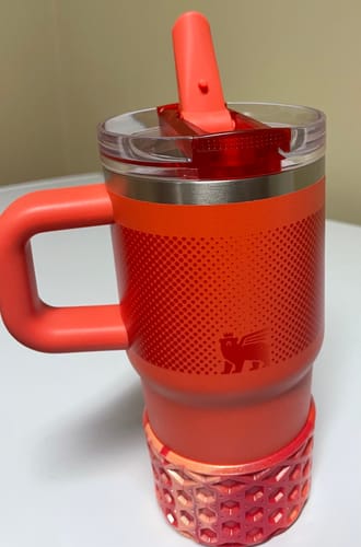 Customer photo review of Hot Coral Remix WAFFLE Tumbler Boot -fits 20-40oz