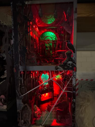 Customer photo review of Haunted Mansion DIY Wooden Book Nook Shelf Insert