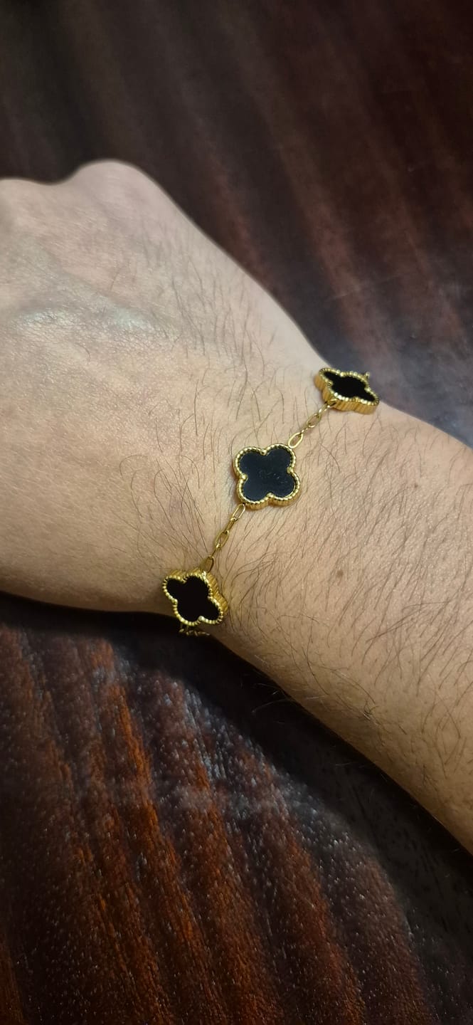 Customer photo review of Set Bratara + Colier Auriu Flower