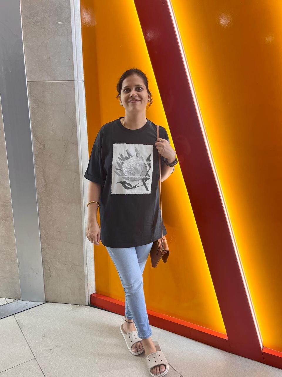 Customer photo review of Effortless Protea Oversized Tee